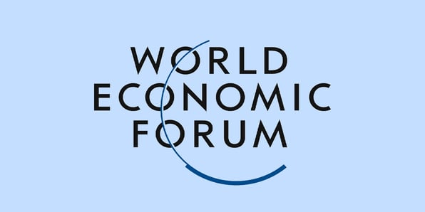 World Economic Forum logo on a light blue background.