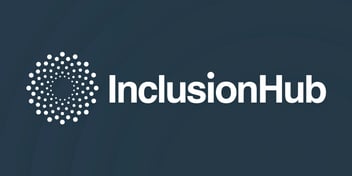 InclusionHub logo on a blue background