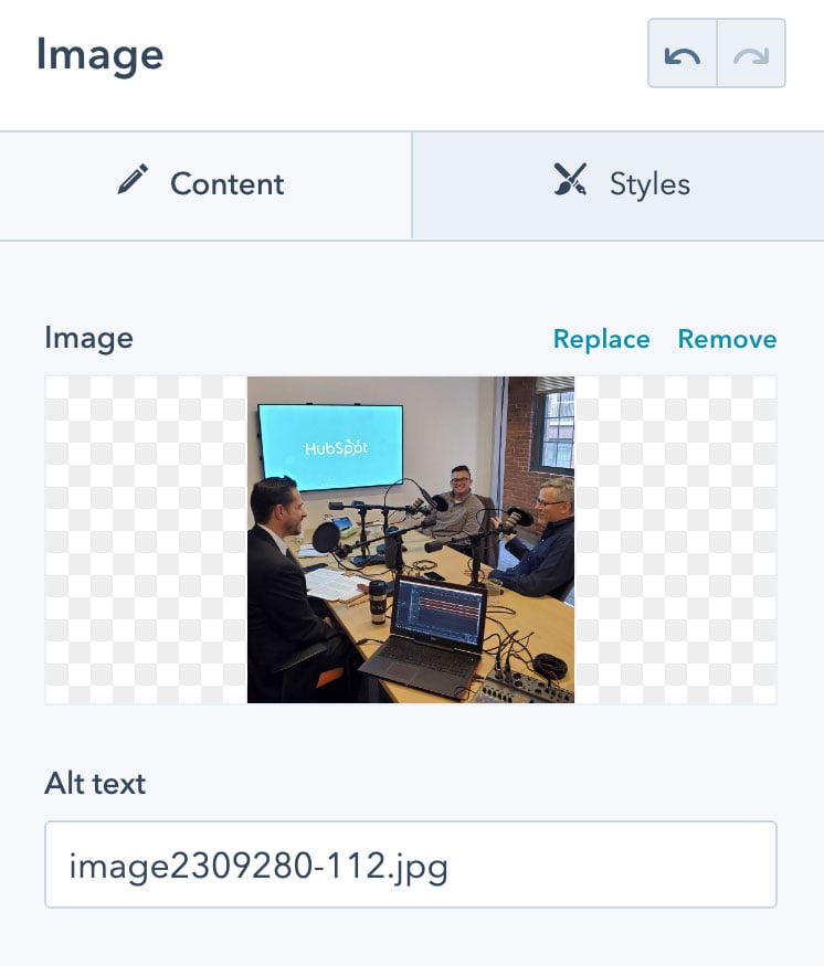 HubSpot Image Module: Automatically pulling file name as alt text.