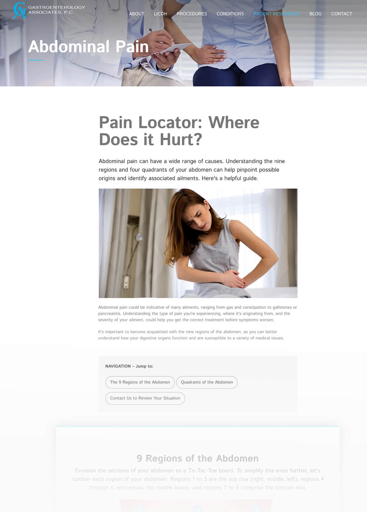 Screenshot of L I C D H Pain Locator- Where Does it Hurt Pillar